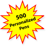500 Personalized Pens