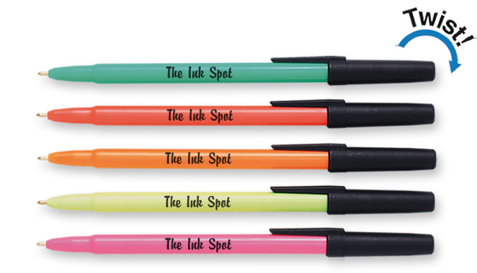 Neon Twist Retractable Pens
